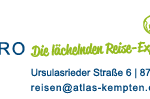 Atlas Reisen Logo Claim Gruen